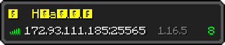 Userbar 320x64 in minecraft style for 172.93.111.185:25565