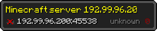 Userbar 320x64 in Minecraft-Stil für den Server 192.99.96.200:45538