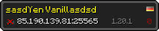 Userbar 320x64 in Minecraft-Stil für den Server 85.190.139.81:25565