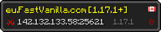 Userbar 320x64 in minecraft style for 142.132.133.58:25621