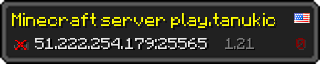 Userbar 320x64 in Minecraft-Stil für den Server 51.222.254.179:25565