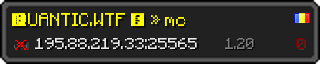 Userbar 320x64 in minecraft style for 195.88.219.33:25565