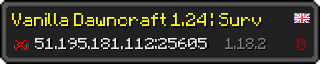 Userbar 320x64 in Minecraft-Stil für den Server 51.195.181.112:25605