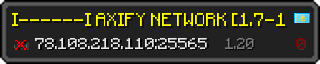 Userbar 320x64 in Minecraft-Stil für den Server 78.108.218.110:25565