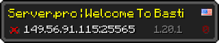 Userbar 320x64 in Minecraft-Stil für den Server 149.56.91.115:25565