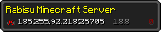 Userbar 320x64 in Minecraft-Stil für den Server 185.255.92.218:25705