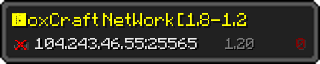 Userbar 320x64 in minecraft style for 104.243.46.55:25565