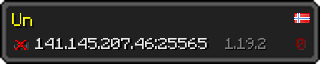 Userbar 320x64 in Minecraft-Stil für den Server 141.145.207.46:25565