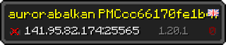 Userbar 320x64 in Minecraft-Stil für den Server 141.95.82.174:25565