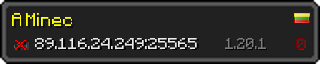 Userbar 320x64 in Minecraft-Stil für den Server 89.116.24.249:25565