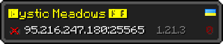 Юзербар 320x64 у стилі майнкрафт для сервера 95.216.247.180:25565