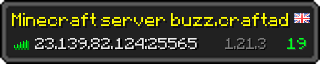 Userbar 320x64 in minecraft style for 23.139.82.124:25565