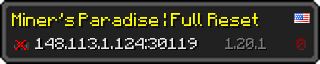 Userbar 320x64 in Minecraft-Stil für den Server 148.113.1.124:30119