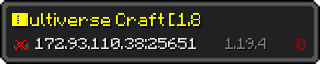 Userbar 320x64 in Minecraft-Stil für den Server 172.93.110.38:25651