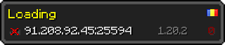 Userbar 320x64 in minecraft style for 91.208.92.45:25594