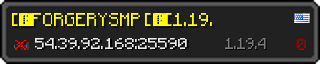 Userbar 320x64 in Minecraft-Stil für den Server 54.39.92.168:25590