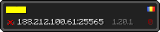Userbar 320x64 in Minecraft-Stil für den Server 188.212.100.61:25565