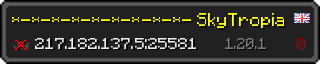 Userbar 320x64 in minecraft style for 217.182.137.5:25581