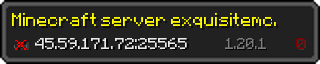 Userbar 320x64 in Minecraft-Stil für den Server 45.59.171.72:25565