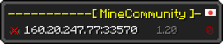 Userbar 320x64 in minecraft style for 160.20.247.77:33570