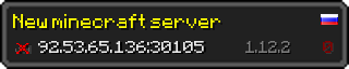 Userbar 320x64 in minecraft style for 92.53.65.136:30105