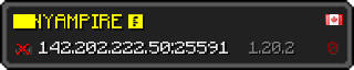 Userbar 320x64 in minecraft style for 142.202.222.50:25591