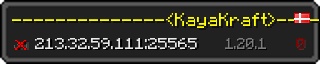 Userbar 320x64 in minecraft style for 213.32.59.111:25565
