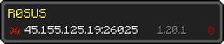 Userbar 320x64 in Minecraft-Stil für den Server 45.155.125.19:26025