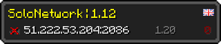 Userbar 320x64 in Minecraft-Stil für den Server 51.222.53.204:2086