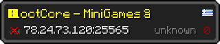 Userbar 320x64 in minecraft style for 78.24.73.120:25565