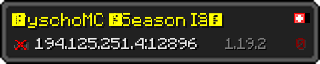 Userbar 320x64 in Minecraft-Stil für den Server 194.125.251.4:12896