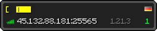 Userbar 320x64 in minecraft style for 45.132.88.181:25565