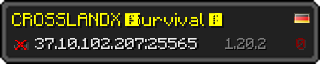 Userbar 320x64 in Minecraft-Stil für den Server 37.10.102.207:25565