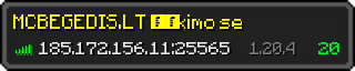 Userbar 320x64 in Minecraft-Stil für den Server 185.172.156.11:25565