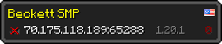 Userbar 320x64 in minecraft style for 70.175.118.189:65288