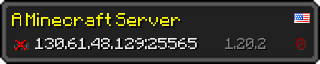 Userbar 320x64 in minecraft style for 130.61.48.129:25565