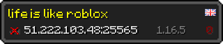 Userbar 320x64 in minecraft style for 51.222.103.48:25565