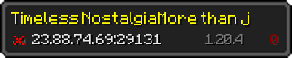 Userbar 320x64 in Minecraft-Stil für den Server 23.88.74.69:29131