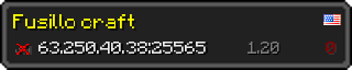 Userbar 320x64 in Minecraft-Stil für den Server 63.250.40.38:25565