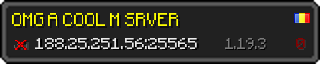 Userbar 320x64 in minecraft style for 188.25.251.56:25565