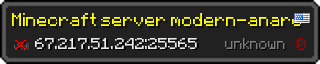Userbar 320x64 in Minecraft-Stil für den Server 67.217.51.242:25565