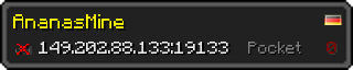 Userbar 320x64 in minecraft style for 149.202.88.133:19133