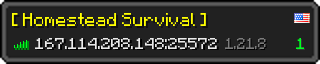 Userbar 320x64 in Minecraft-Stil für den Server 167.114.208.148:25572
