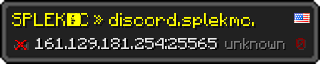 Userbar 320x64 in Minecraft-Stil für den Server 161.129.181.254:25565