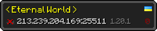 Userbar 320x64 in Minecraft-Stil für den Server 213.239.204.169:25511