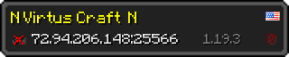 Юзербар 320x64 у стилі майнкрафт для сервера 72.94.206.148:25566