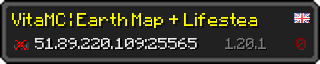 Userbar 320x64 in minecraft style for 51.89.220.109:25565