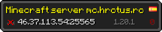 Userbar 320x64 in minecraft style for 46.37.113.54:25565