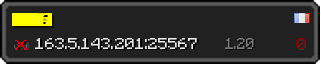 Userbar 320x64 in minecraft style for 163.5.143.201:25567