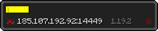 Userbar 320x64 in Minecraft-Stil für den Server 185.107.192.92:14449